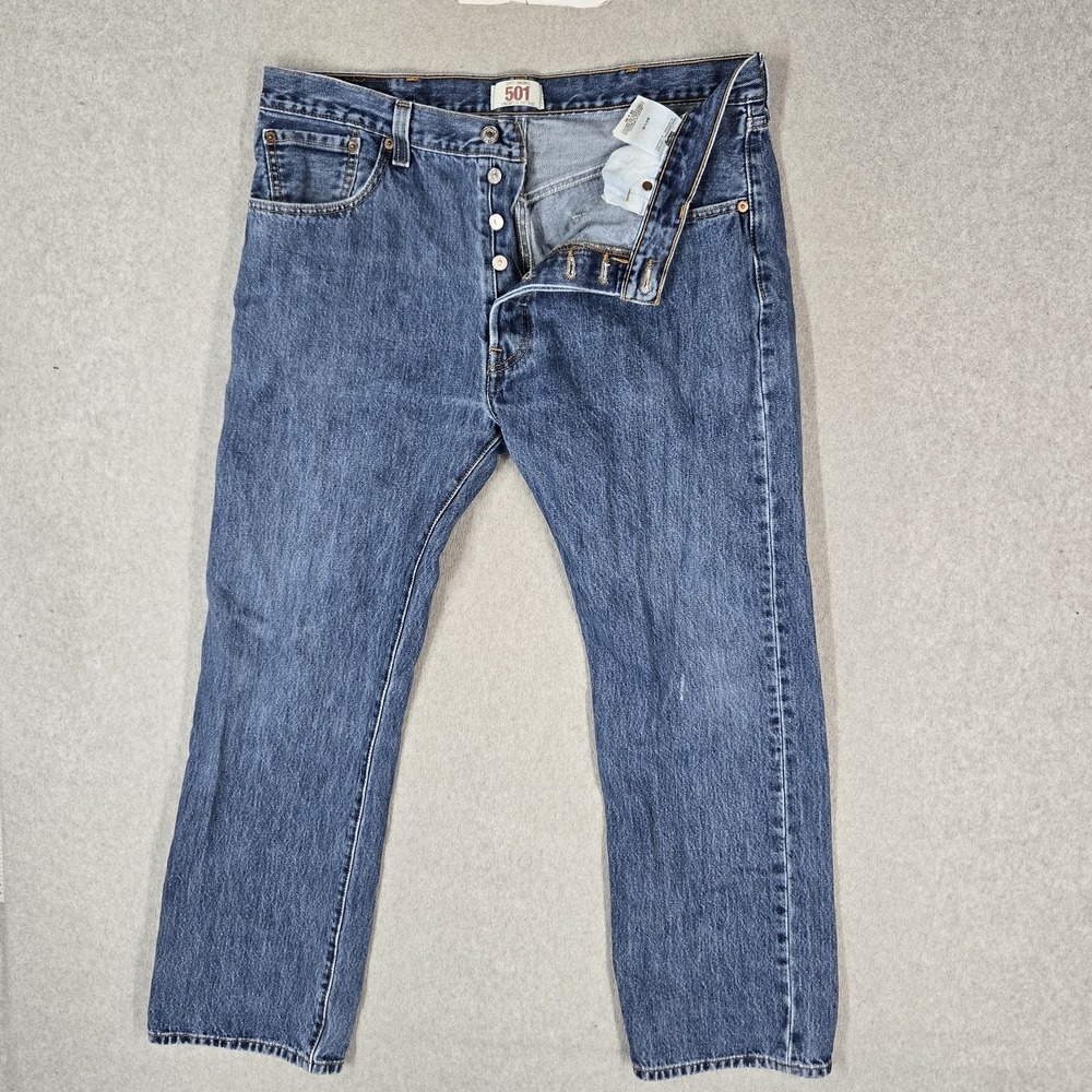 VINTAGE Levi's 501 Men Jeans 38X30 Blue Denim Original Fit Straight Y2K‎
